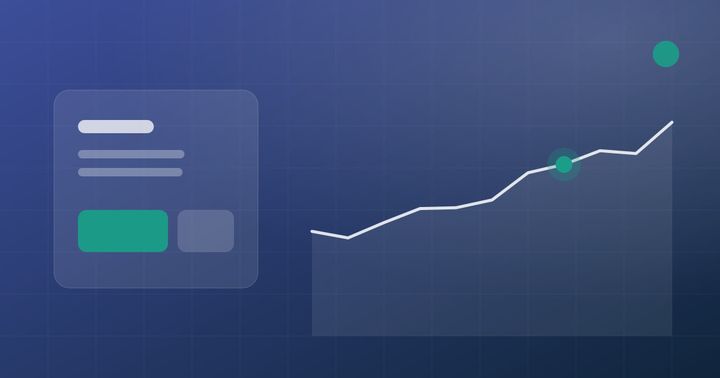 抽象折线图插图，表示推广投入与收益的变化