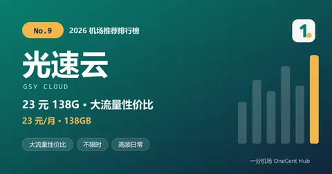 光速云:2026 机场推荐排行榜第 9 名
